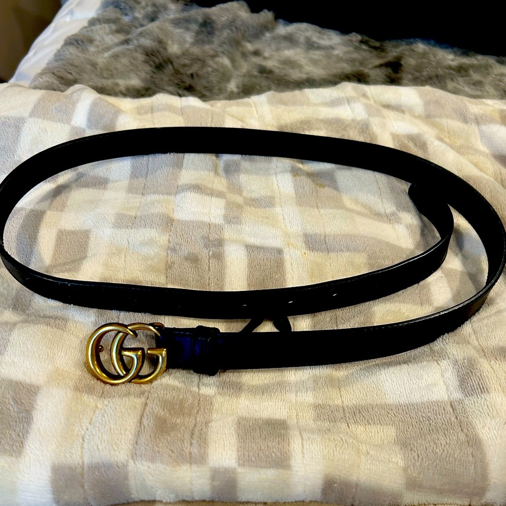 Thin marmot Gucci belt